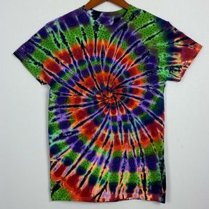 Handmade Tie Dye and Doodle Art T-shirt